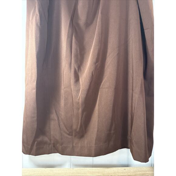 Vintage Lynda's NY 24W Brown Skirt Formal Office V9 - Picture 2 of 8